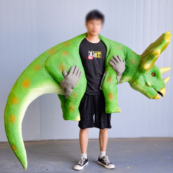 muñecos de dinosaurio para hombro, accesorios para juegos al aire libre