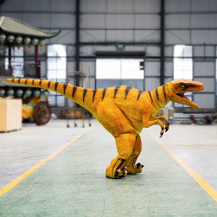 Propiedades personalizadas de trajes de dinosaurio, traje de dinosaurio Velociraptor
