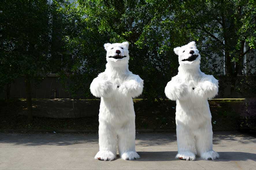 Simulation of Polar Bear Performance Costume For Adults