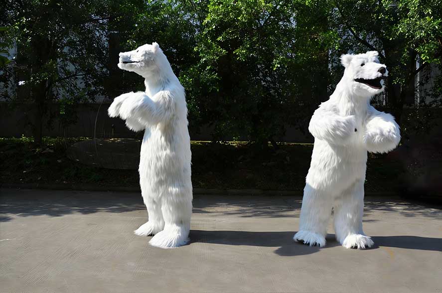 Simulation of Polar Bear Performance Costume For Adults